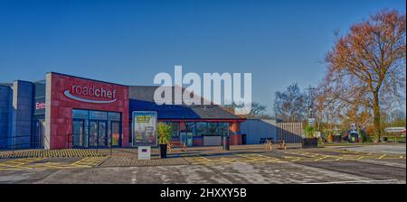 Die Road Chef Motorway Service Station in Chester Stockfoto