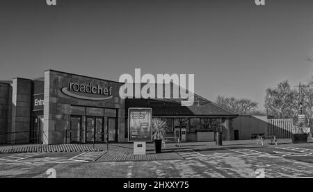 Die Road Chef Motorway Service Station in Chester Stockfoto