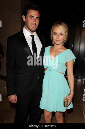 Hayden Panettiere und Freund Scotty McKnight nahmen an den Critics' Choice Awards 2012 im Beverly Hilton in Los Angeles, USA, Teil. Stockfoto