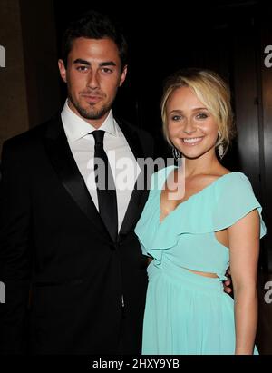 Hayden Panettiere und Freund Scotty McKnight nahmen an den Critics' Choice Awards 2012 im Beverly Hilton in Los Angeles, USA, Teil. Stockfoto