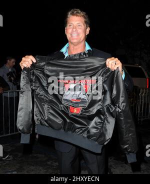 David Hasselhoff feiert seinen 60.. Geburtstag im Graystone Manor Nightclub, Kalifornien Stockfoto