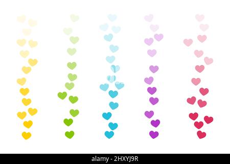 Fliegt gerne für Geschichten und Live-Streams hoch. Rainbow-ähnliche Symbole für die Benutzeroberfläche sozialer Medien. Vektor-Illlustration isoliert auf weißem Hintergrund Stock Vektor