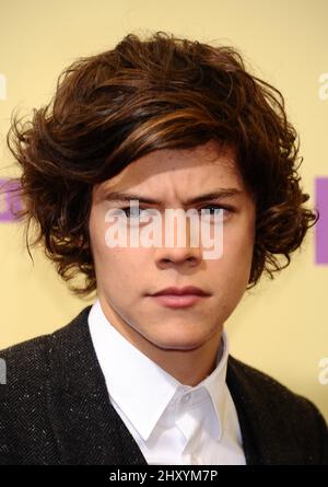 Harry Styles of One Direction bei den MTV Video Music Awards 2012 im Staples Center, Los Angeles. Stockfoto