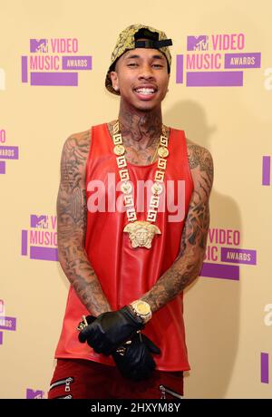 Tyga bei den MTV Video Music Awards 2012 im Staples Center, Los Angeles. Stockfoto