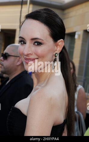 Madeleine Stowe nimmt an den 2012 NCLR ALMA Awards Teil, die im Pasadena Civic Auditorium, Pasadena, abgehalten werden. Stockfoto
