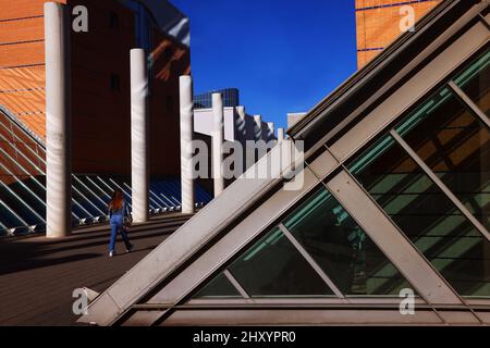 Nürnberg Museum, Kunst, moderne Architektur Germanisches Nationalmuseum oder Deutsches Museum in der Innenstadt oder Altstadt von Nürnberg, ,Bayern Stockfoto