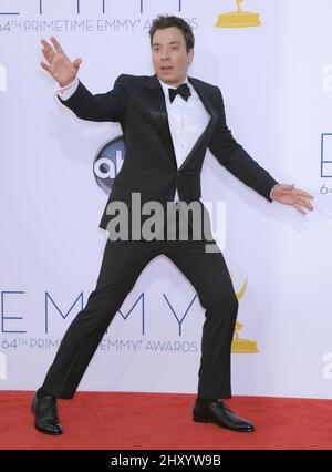 Jimmy Fallon nimmt an den 64. Primetime Emmy Awards Teil, die im Nokia Theater, Los Angeles, stattfinden. Stockfoto