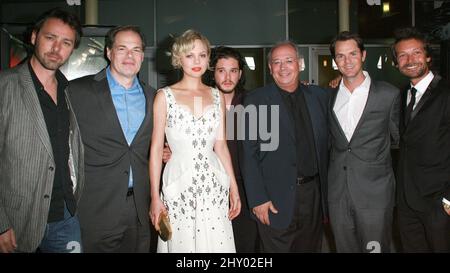 Michael J. Bassett, Adelaide Clemens, Kit Harington, Samuel Hadi bei der Premiere von Silent Hill: Enthüllungen 3D in Los Angeles. Stockfoto