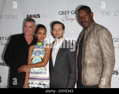 Ray Liotta, Kerry Washington, Tobey Maguire & Dennis Haysbert bei der Premiere von „The Details“ in Los Angeles. Stockfoto