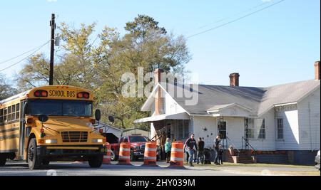 Alana 'Honey Boo Boo' Thompson läuft um den Hof in McIntyre, Georgia. **Nicht Exklusives Pap** Stockfoto