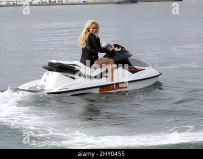 Pamela Anderson nimmt an der Sea Shepard Pressekonferenz im Fisherman's Village in Marina Del Rey, Kalifornien, Teil. Stockfoto