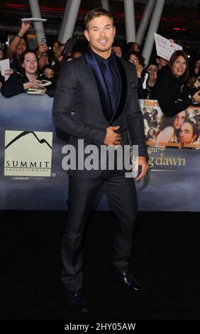 Kellan Lutz bei der Weltpremiere „The Twilight Saga: Breaking Dawn - Part 2“ im Nokia Theater in Los Angeles, USA. Stockfoto