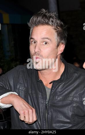 Jason Trawick, Britney Spears Ehemann, der an der damals 2012 stattfindenden „X Factor“ Viewing Party im Mixology The Grove in Los Angeles, USA, teilnahm. Stockfoto