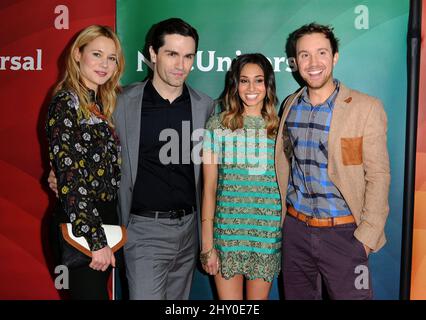 Kristen Hager, Sam Witwer, Meaghan Rath und Sam Huntington nehmen an Tag 2 der NBC Universal TCA Press Tour in Los Angeles, Kalifornien, Teil. Stockfoto