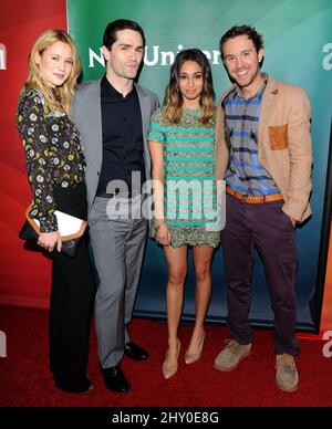 Kristen Hager, Sam Witwer, Meaghan Rath und Sam Huntington nehmen an Tag 2 der NBC Universal TCA Press Tour in Los Angeles, Kalifornien, Teil. Stockfoto