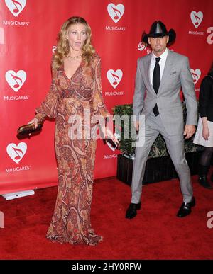 Faith Hill und Tim McGraw sind bei der 2013 MusicCares Person of the Year Gala zu Ehren von Bruce Springsteen zu Gast Stockfoto