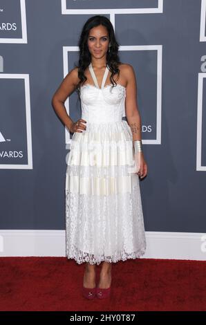 Anoushka Shankar kommt zu den jährlichen Grammy Awards 55. im Staples Center, Los Angeles. Stockfoto