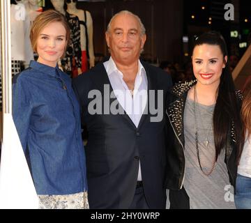 Kate Bosworth, Sir Philip Green und Demi Lovato nehmen an der Topshop Topman - Store Opening-Veranstaltung im Topshop Store The Grove, Los Angeles, Teil Stockfoto