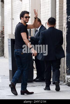 Luke Bryan sah die Ankunft bei der Jimmy Kimmel Live Show in Hollywood, Kalifornien. Stockfoto