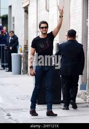 Luke Bryan sah die Ankunft bei der Jimmy Kimmel Live Show in Hollywood, Kalifornien. Stockfoto