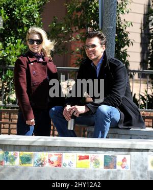 Ali Larter und Ehemann Hayes MacArthur im Coldwater Park in Los Angeles, USA. Stockfoto