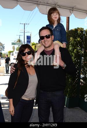 Tiffani Thiessen, Brady Smith und Harper Smith im John Varvatos 10. Annual Stuart House Benefit, John Varvatos Boutique, West Hollywood, Kalifornien. Stockfoto