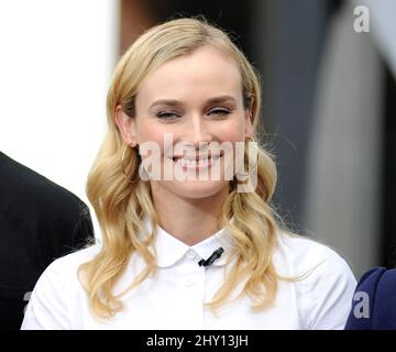 Diane Kruger tritt in der US-Fernsehsendung „Extra“ in Los Angeles, Kalifornien, auf. Stockfoto