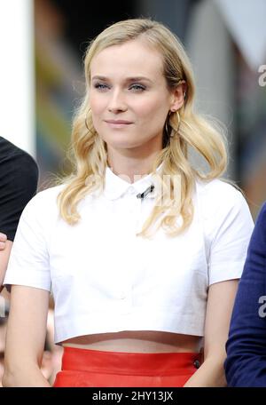 Diane Kruger tritt in der US-Fernsehsendung „Extra“ in Los Angeles, Kalifornien, auf. Stockfoto