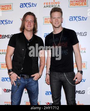 Tyler Hubbard, Brian Kelley und Florida Georgia Line nehmen an Tag 1 der ACM Experience in Las Vegas, Nevada, Teil. Stockfoto