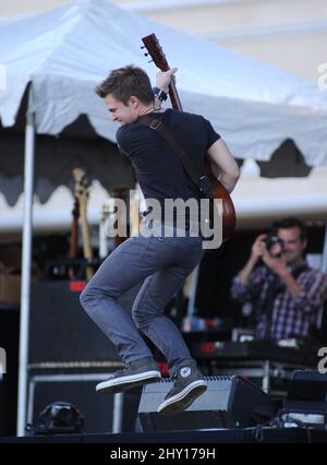 Hunter Hayes spielt live am 2. Tag der ACM Experience in Las Vegas, Nevada. Stockfoto