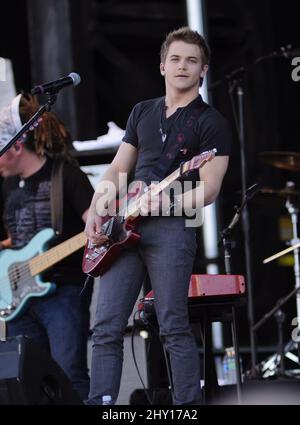 Hunter Hayes spielt live am 2. Tag der ACM Experience in Las Vegas, Nevada. Stockfoto