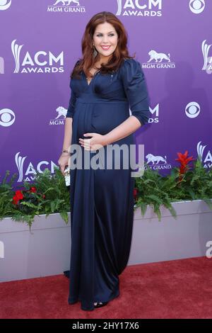 Hillary Scott, Lady Antebellum bei der Ankunft bei den jährlichen Academy of Country Music Awards 48. in der MGM Grand Garden Arena in Las Vegas, USA. Stockfoto