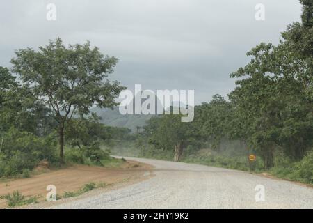 Luftaufnahme eines wunderschönen Waldes in Freetown, Sierra Leone Stockfoto