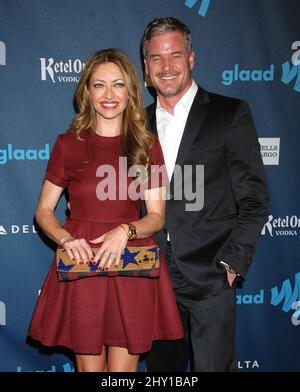Rebecca Gayheart und Eric Dane erhalten die jährlichen GLAAD Media Awards 24. im JW Marriott Los Angeles in L.A. LIVE. Stockfoto