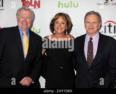 Jerry verDorn, Hillary B. Smith und Bob Woods nahmen an der Launch Party „All My Children“ und „One Life to Live“ in New York Teil. Stockfoto