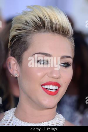 Miley Cyrus nimmt an den Billboard Music Awards 2013 in der MGM Grand Garden Arena in Las Vegas, USA, Teil. Stockfoto