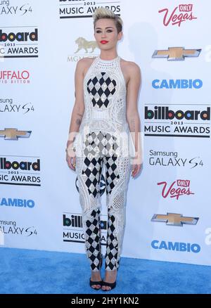 Miley Cyrus nimmt an den Billboard Music Awards 2013 in der MGM Grand Garden Arena in Las Vegas, USA, Teil. Stockfoto