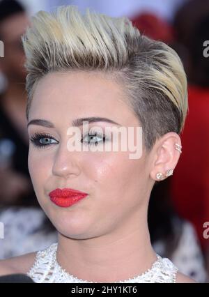 Miley Cyrus nimmt an den Billboard Music Awards 2013 in der MGM Grand Garden Arena in Las Vegas, USA, Teil. Stockfoto