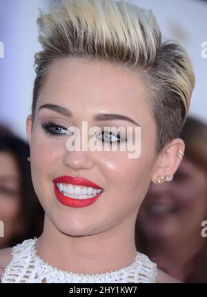 Miley Cyrus nimmt an den Billboard Music Awards 2013 in der MGM Grand Garden Arena in Las Vegas, USA, Teil. Stockfoto