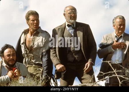 Sean Connery, Harrison Ford, Denholm Elliott, John Rhys-Davies, 'Indiana Jones and the Last Crusade' (1989) Lucaasfilm. Dateireferenz # 34145-716THA Stockfoto