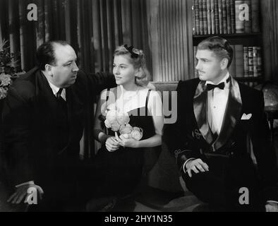Regisseur Alfred Hitchcock, Joan Fontaine, Laurence Olivier, 'Rebecca' 1940 United Artists. Dateireferenz # 34145-707THA Stockfoto