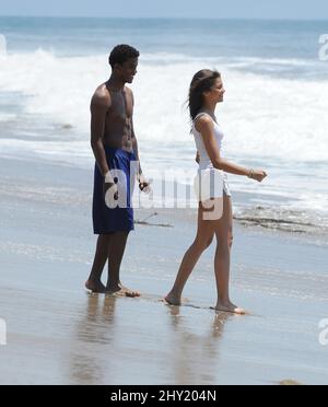 Zendaya Coleman am Strand in Malibu, Los Angeles. Stockfoto