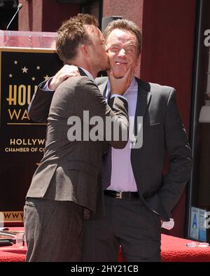 Aaron Paul und Bryan Cranston Stockfoto