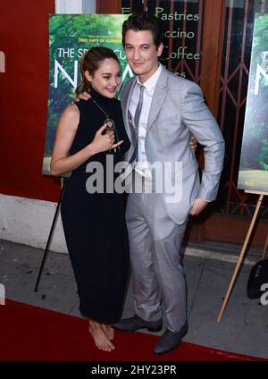 Shailene Woodley, Miles Teller nimmt an der La Special Screening-Show „The Spectacular Now“ im Vista Theatre, Los Angeles Teil Stockfoto