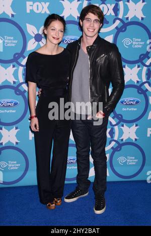 Melissa Benoist und Blake Jenner nehmen an der FOX Fall Eco-Casino Party Teil, die am 9. September 2013 im Bungalow, Santa Monica, Kalifornien, stattfand. Stockfoto