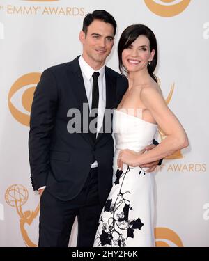 Julianna Margulies, Keith Lieberthal, Teilnahme an den jährlichen Primetime Emmy Awards 65., die im Nokia Theater in L.A. abgehalten werden Leben in Los Angeles, USA. Stockfoto