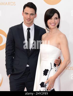 Julianna Margulies, Keith Lieberthal, Teilnahme an den jährlichen Primetime Emmy Awards 65., die im Nokia Theater in L.A. abgehalten werden Leben in Los Angeles, USA. Stockfoto