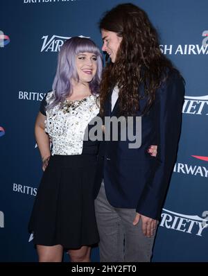 Kelly Osbourne, Matthew Mosshart bei der Ankunft zur British Airways New A380 Double-Decker Plane Launch Party im Sunset Plaza Private Residence, Los Angeles. Stockfoto