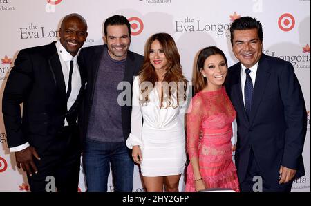 Terry Crews, Ricardo Chavira, Eva Longoria und George Lopez nahmen am Dinner der Eva Longoria Foundation in Beso in Hollywood, Kalifornien, Teil. Stockfoto