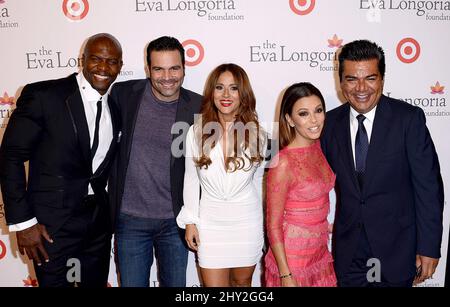 Terry Crews, Ricardo Chavira, Eva Longoria und George Lopez nahmen am Dinner der Eva Longoria Foundation in Beso in Hollywood, Kalifornien, Teil. Stockfoto